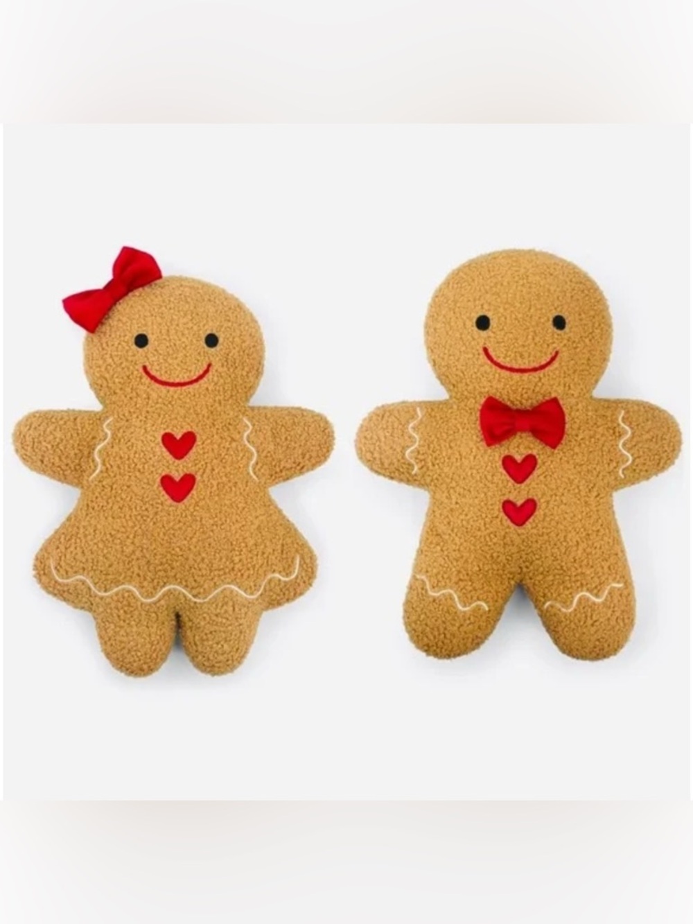 NEW!! Bullseye Playground Gingerbread Man & Woman Holiday Throw Pillow Set-(NWT)